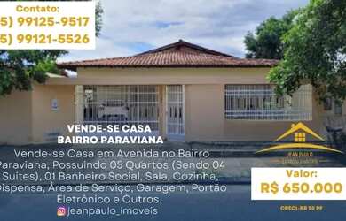 Imagem: A casa possui 5 Dormitórios, 5 Banheiros e 315m² de Área