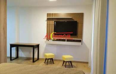 Imagem: O studio possui 1 Dormitório, 1 Banheiro, 1 Vaga na garagem