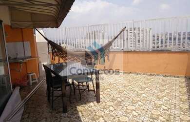 Imagem: O apartamento na cobertura possui 3 Dormitórios, 3 Banheiros