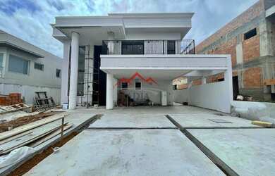 Imagem: A casa em condomínio possui 4 Dormitórios, 4 Banheiros, 5