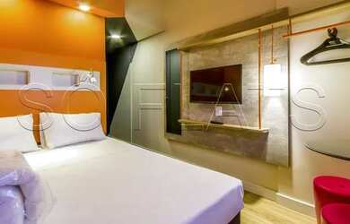 Imagem: O studio possui 1 Dormitório, 1 Banheiro, 1 Vaga na garagem