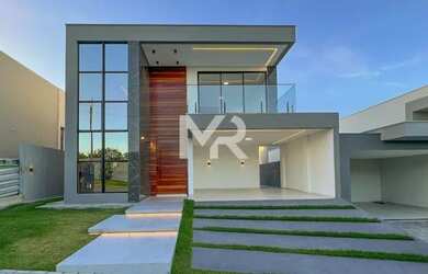 Imagem: A casa em condomínio possui 4 Dormitórios, 5 Banheiros, 4