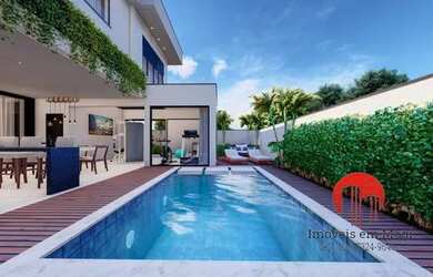 Imagem: A casa em condomínio possui 4 Dormitórios, 5 Banheiros, 4