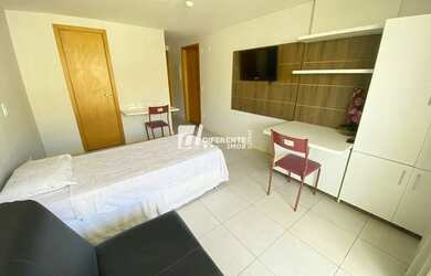 Imagem: O studio possui 1 Dormitório, 1 Banheiro, 1 Vaga na garagem