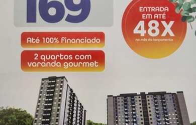 Imagem: O apartamento possui 2 Dormitórios, 1 Banheiro, 1 Vaga na garagem