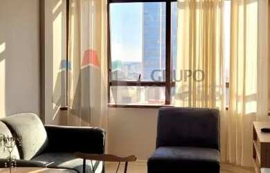 Imagem: O apartamento possui 1 Dormitório, 1 Banheiro, 1 Vaga na garagem