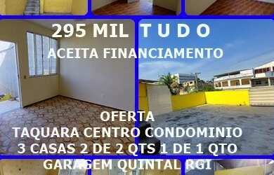 Imagem 1: centro taquara 3 casas com rgi por 295 mil em condominio aceita financiamento