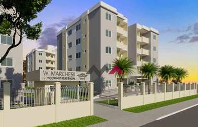 Imagem: O apartamento possui 2 Dormitórios, 1 Banheiro, 1 Vaga na garagem