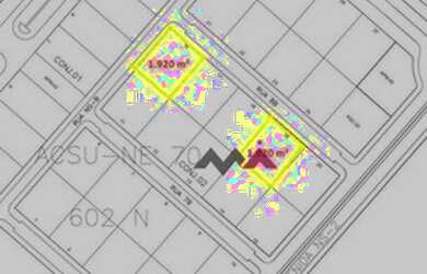 Imagem: O terreno possui 1.920m² de Área e está localizado em Plano