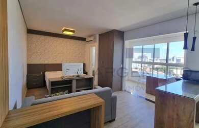 Imagem: O apartamento possui 1 Dormitório, 1 Banheiro, 1 Vaga na garagem