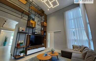 Imagem: A casa em condomínio possui 4 Dormitórios, 3 Banheiros, 2