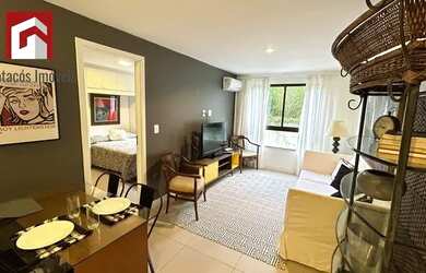 Imagem: O apartamento possui 1 Dormitório, 1 Banheiro, 1 Vaga na garagem