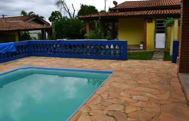 Imagem: A chácara possui 100m² de Área, Piscina, Área de serviço