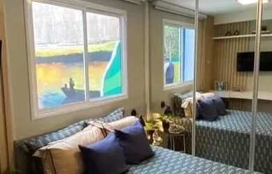 Imagem: O apartamento possui 2 Dormitórios, 1 Banheiro, 1 Vaga na garagem