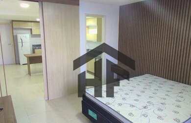 Imagem: O studio possui 1 Dormitório, 1 Banheiro, 1 Vaga na garagem