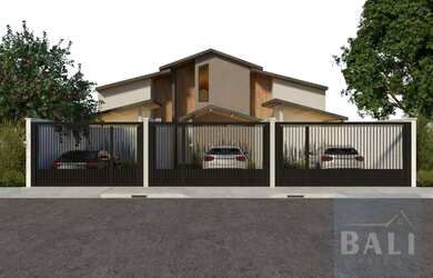 Imagem: A casa possui 3 Dormitórios, 2 Banheiros, 2 Vagas na garagem