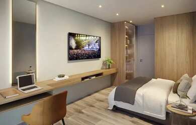 Imagem: O studio à venda possui 1 Dormitório, 1 Banheiro e 26m² de