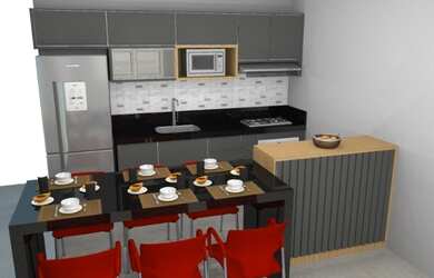 Imagem: A casa em condomínio possui 3 Dormitórios, 2 Banheiros, 2