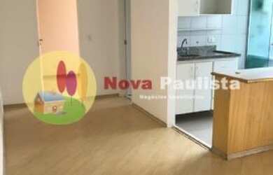 Imagem: O apartamento possui 1 Dormitório, 1 Banheiro, 1 Vaga na garagem