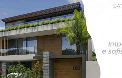 Imagem: A casa em condomínio possui 5 Dormitórios, 5 Banheiros, 2