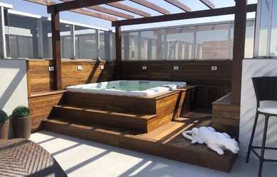 Imagem: O apartamento na cobertura possui 3 Dormitórios, 4 Banheiros