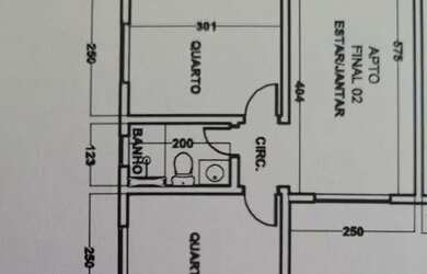Imagem: O apartamento possui 2 Dormitórios, 1 Banheiro, 1 Vaga na garagem