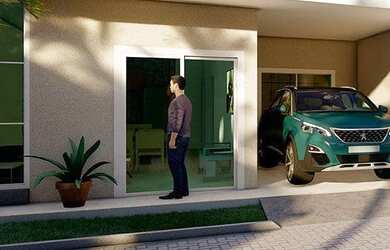 Imagem: A casa em condomínio possui 3 Dormitórios, 3 Banheiros, 1