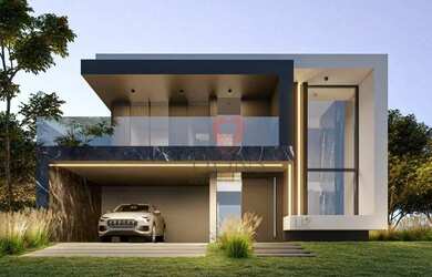 Imagem: A casa em condomínio possui 4 Dormitórios, 4 Banheiros, 2