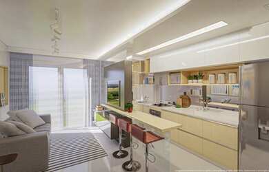 Imagem: O apartamento possui 2 Dormitórios, 2 Banheiros, 1 Vaga na