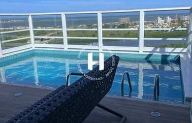 Imagem: O apartamento na cobertura possui 4 Dormitórios, 5 Banheiros