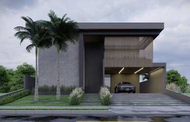 Imagem: A casa em condomínio possui 4 Dormitórios, 5 Banheiros, 2