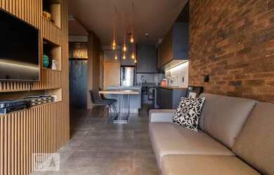 Imagem: O studio possui 1 Dormitório, 1 Banheiro, 1 Vaga na garagem