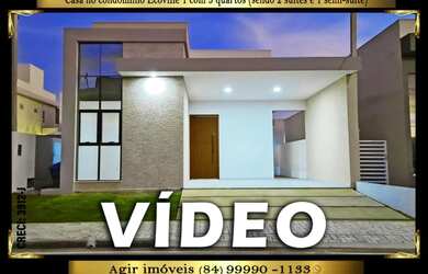 Imagem: A casa em condomínio possui 3 Dormitórios, 3 Banheiros, 2