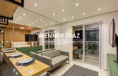 Imagem: O studio possui 1 Dormitório, 1 Banheiro, 1 Vaga na garagem