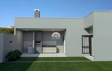 Imagem: A casa possui 1 Dormitório, 1 Banheiro, 1 Vaga na garagem