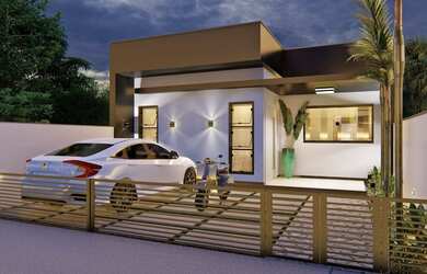 Imagem: A casa em condomínio possui 3 Dormitórios, 2 Banheiros, 2