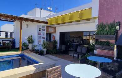 Imagem: O apartamento na cobertura possui 4 Dormitórios, 5 Banheiros