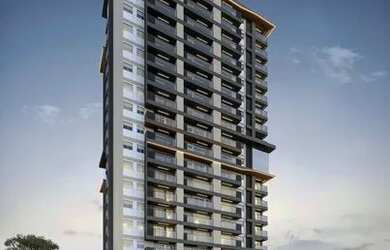 Imagem: O apartamento possui 1 Dormitório, 2 Banheiros, 1 Vaga na garagem