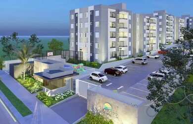 Imagem: O apartamento possui 2 Dormitórios, 1 Banheiro, 1 Vaga na garagem