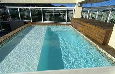 Imagem: O apartamento na cobertura possui 4 Dormitórios, 5 Banheiros