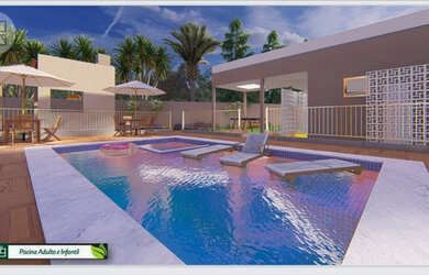 Imagem: A casa em condomínio possui 3 Dormitórios, 2 Banheiros, 1