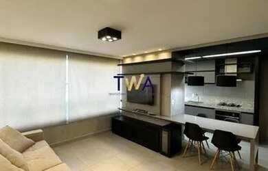 Imagem: O apartamento possui 1 Dormitório, 1 Banheiro, 1 Vaga na garagem