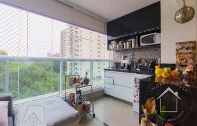 Imagem: O apartamento possui 1 Dormitório, 1 Banheiro, 1 Vaga na garagem