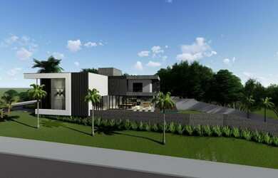 Imagem: A casa em condomínio possui 4 Dormitórios, 5 Banheiros, 5