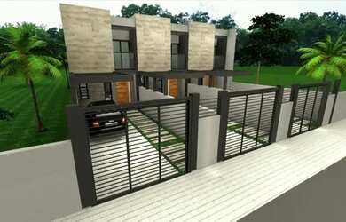 Imagem: A casa possui 3 Dormitórios, 2 Vagas na garagem, 110m² de