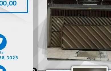 Imagem: A casa possui 3 Dormitórios, 1 Banheiro, 2 Vagas na garagem