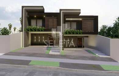 Imagem: A casa possui 3 Dormitórios, 3 Banheiros, 4 Vagas na garagem