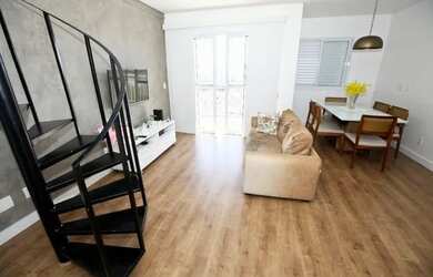 Imagem: O apartamento na cobertura possui 2 Dormitórios, 2 Banheiros