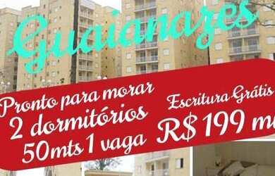 Imagem: O apartamento possui 2 Dormitórios, 1 Banheiro, 1 Vaga na garagem