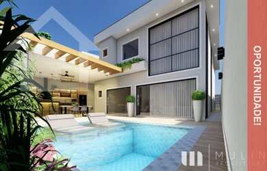 Imagem: A casa em condomínio possui 5 Dormitórios, 4 Banheiros, 2